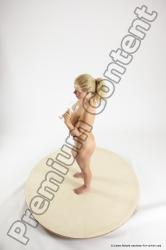 Nude Holding Woman White Standing poses - ALL Slim long blond Standing poses - simple Multi angle poses Pinup