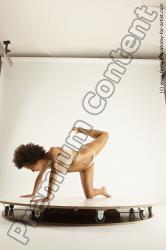 Underwear Woman Black Athletic long black Multi angle poses Academic