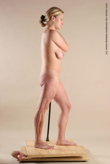 Nude Woman White Standing poses - ALL Average long blond Standing poses - simple Pinup