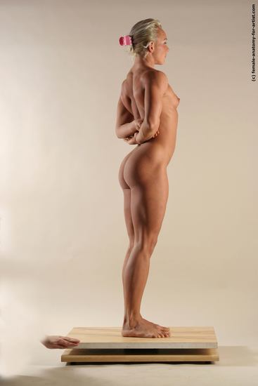 Nude Woman White Standing poses - ALL Muscular medium blond Standing poses - simple Pinup