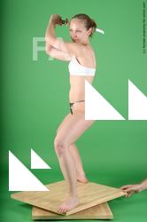 Underwear Fighting with sword Woman White Standing poses - ALL Slim medium brown Standing poses - simple Academic