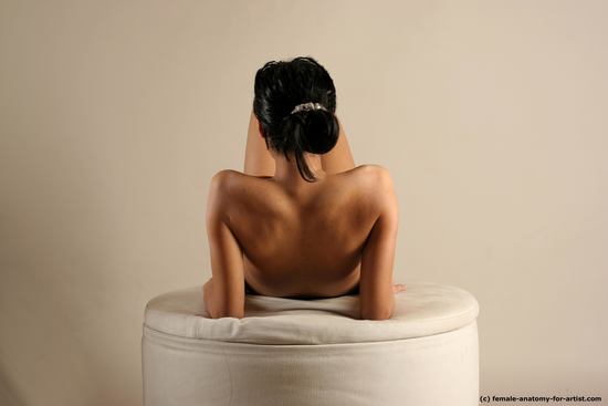 Nude Woman Multiracial Laying poses - ALL Slim Laying poses - on back dreadlocks black Pinup
