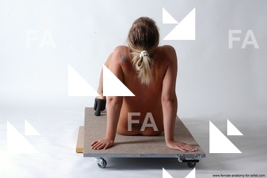 Nude Woman White Sitting poses - ALL Slim long brown Sitting poses - simple Pinup