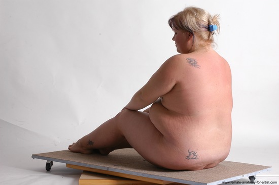 Nude Woman White Sitting poses - ALL Overweight medium colored Sitting poses - simple Pinup