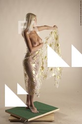 Nude Woman White Standing poses - ALL Slim long blond Standing poses - simple Pinup