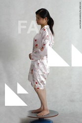 Nude Woman Asian Standing poses - ALL Slim long black Standing poses - simple Standard Photoshoot Pinup