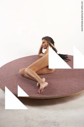 Nude Woman Multiracial Standing poses - ALL Underweight Standing poses - bend over dreadlocks brown Pinup