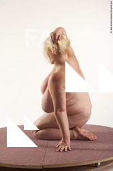 Nude Woman White Sitting poses - ALL Overweight medium blond Sitting poses - simple Pinup
