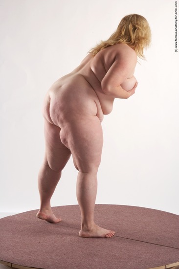 Nude Woman White Standing poses - ALL Overweight long blond Standing poses - simple Pinup