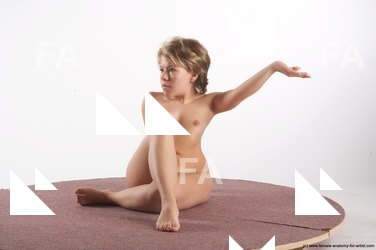Nude Woman White Sitting poses - ALL Average short blond Sitting poses - simple Pinup