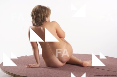 Nude Woman White Sitting poses - ALL Average short blond Sitting poses - simple Pinup