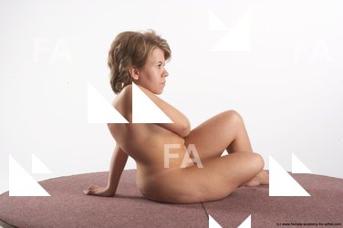 Nude Woman White Sitting poses - ALL Average short blond Sitting poses - simple Pinup