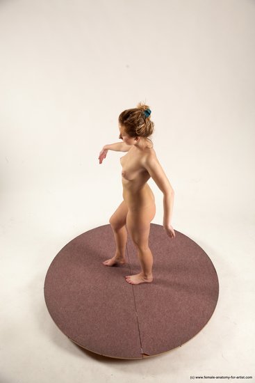 Nude Woman White Standing poses - ALL Slim medium colored Standing poses - simple Multi angle poses Pinup