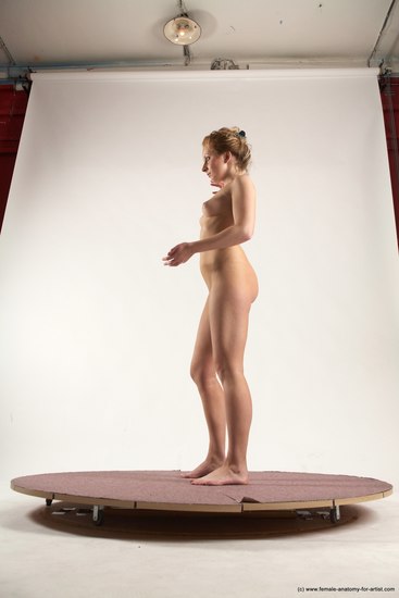 Nude Woman White Standing poses - ALL Slim medium colored Standing poses - simple Multi angle poses Pinup