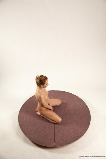 Nude Woman White Laying poses - ALL Slim Laying poses - on side medium colored Multi angle poses Pinup