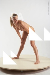 Nude Woman White Standing poses - ALL Slim long blond Standing poses - simple Pinup