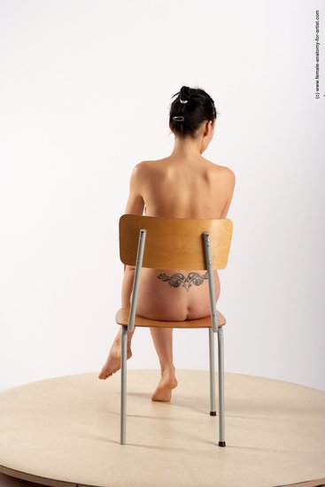 Nude Woman White Sitting poses - ALL Slim medium black Sitting poses - simple Pinup