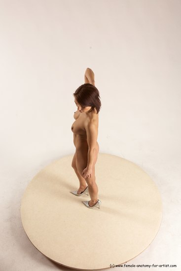 Nude Woman White Standing poses - ALL Slim medium brown Standing poses - simple Multi angle poses Pinup