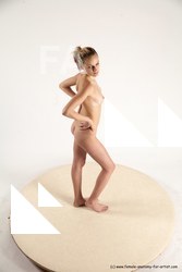 Nude Woman White Standing poses - ALL Slim medium blond Standing poses - simple Multi angle poses Pinup