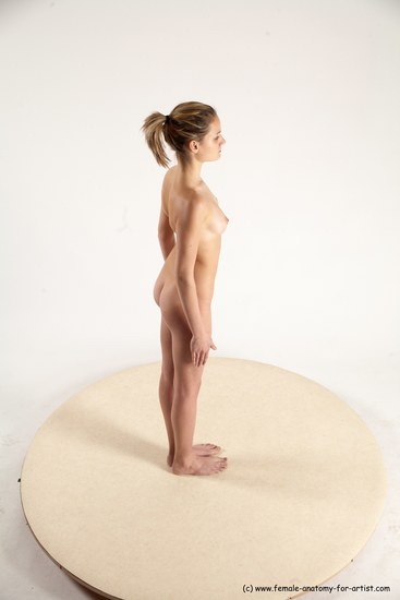 Nude Woman White Standing poses - ALL Slim medium blond Standing poses - simple Multi angle poses Pinup