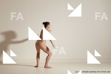 Nude Gymnastic poses Woman White Slim long blond Dancing Dynamic poses Pinup