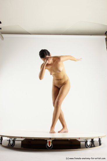 Nude Woman White Standing poses - ALL Slim Standing poses - bend over long brown Multi angle poses Pinup
