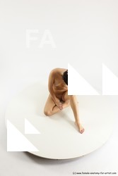 Nude Woman White Sitting poses - ALL Slim long brown Sitting poses - simple Multi angle poses Pinup