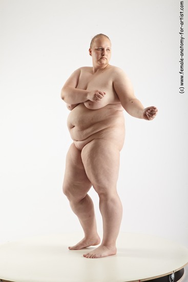 Nude Woman White Standing poses - ALL Overweight medium blond Standing poses - simple Standard Photoshoot Pinup