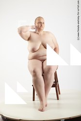 Nude Woman White Sitting poses - ALL Overweight medium blond Sitting poses - simple Standard Photoshoot Pinup