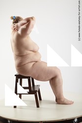 Nude Woman White Sitting poses - ALL Overweight medium blond Sitting poses - simple Standard Photoshoot Pinup
