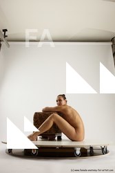 Nude Woman White Standing poses - ALL Slim long brown Standing poses - simple Multi angle poses Pinup