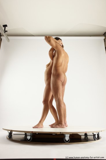 Nude White Standing poses - ALL Slim short brown Standing poses - simple Multi angle poses