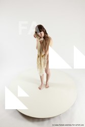 Nude Woman White Standing poses - ALL Slim medium brown Standing poses - simple Multi angle poses Pinup