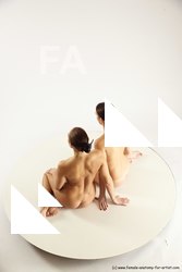 Nude Woman - Woman White Sitting poses - ALL Slim long brown Sitting poses - simple Multi angle poses Pinup