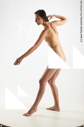 Nude Woman White Standing poses - ALL Slim short brown Standing poses - simple Pinup