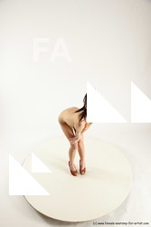 Nude Woman White Standing poses - ALL Slim long brown Standing poses - simple Multi angle poses Pinup