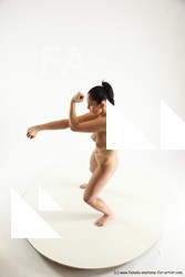 Nude Woman White Standing poses - ALL Slim long black Standing poses - simple Multi angle poses Pinup