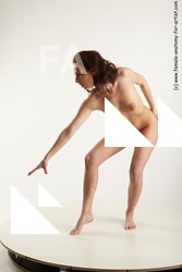 Nude Woman White Standing poses - ALL Slim long brown Standing poses - simple Pinup