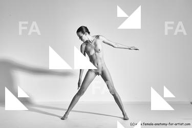 Nude Gymnastic poses Woman White Moving poses Athletic long brown Dynamic poses Pinup