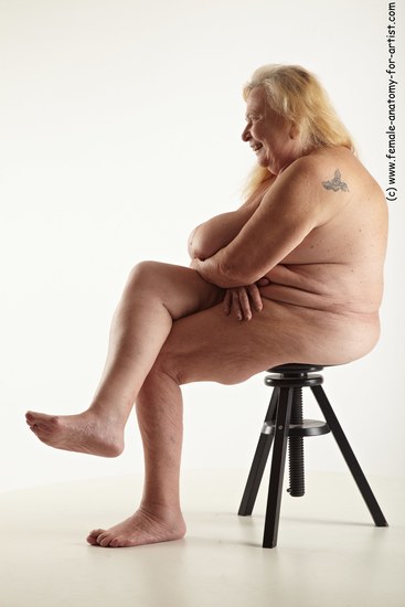 and more Nude Woman White Sitting poses - ALL Overweight long blond Sitting poses - simple Pinup