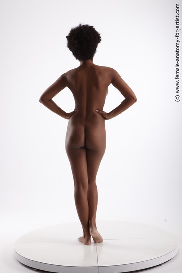 Nude Woman Black Standing poses - ALL Slim medium black Standing poses - simple Pinup