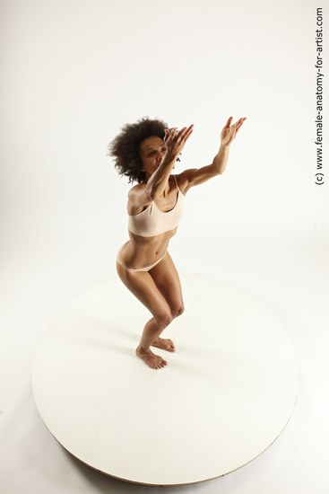 Underwear Woman Black Standing poses - ALL Slim medium brown Standing poses - simple Multi angle poses Academic