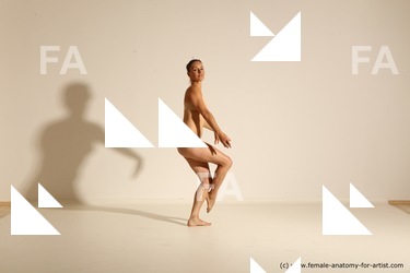 Underwear Gymnastic poses Woman White Moving poses Slim long brown Dynamic poses Academic