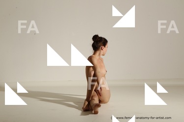 Nude Gymnastic poses Woman White Laying poses - ALL Athletic Laying poses - on back long brown Dynamic poses Pinup