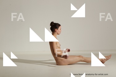 Nude Gymnastic poses Woman White Laying poses - ALL Athletic Laying poses - on back long brown Dynamic poses Pinup