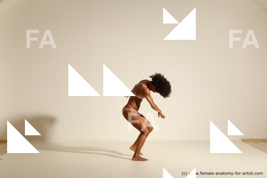 Underwear Woman Black Moving poses Athletic long black Dynamic poses Academic