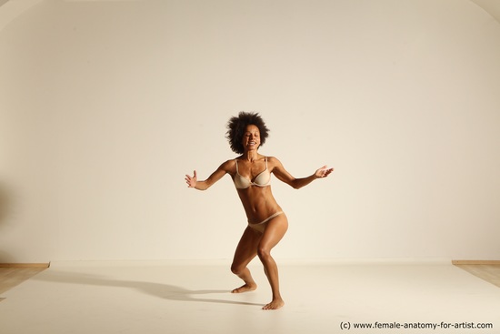 Underwear Woman Black Moving poses Athletic long black Dynamic poses Academic