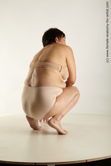 Nude Woman Asian Overweight short black Standard Photoshoot Pinup