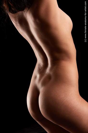 Nude Woman White Slim long black Standard Photoshoot Pinup