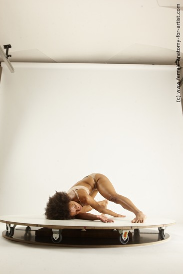 Underwear Woman Black Laying poses - ALL Athletic medium black Multi angle poses Academic
